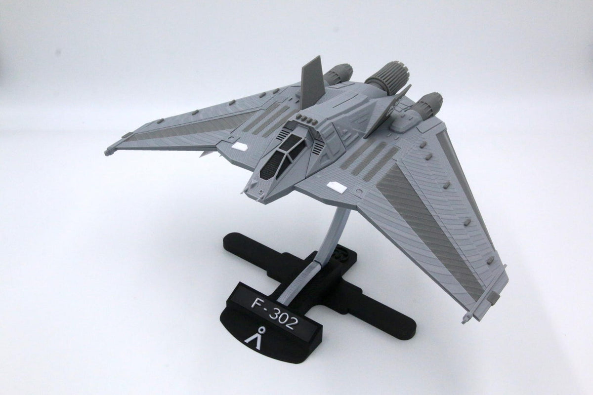 F-302 Fighter Interceptor - 3D Printable Replica - Fully colored and assembled