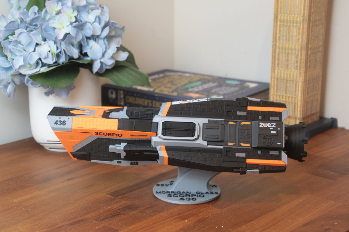 17 Inch Morrigan Class Patrol Destroyer - A Detailed Martian Navy Replica - Fully colored and Assembled - 3D Printed