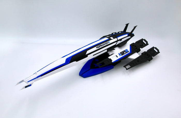 20-Inch SSV Normandy SR2 – High-Detail Sci-Fi Frigate Model- 3D Printed - Fully Color and Assembled
