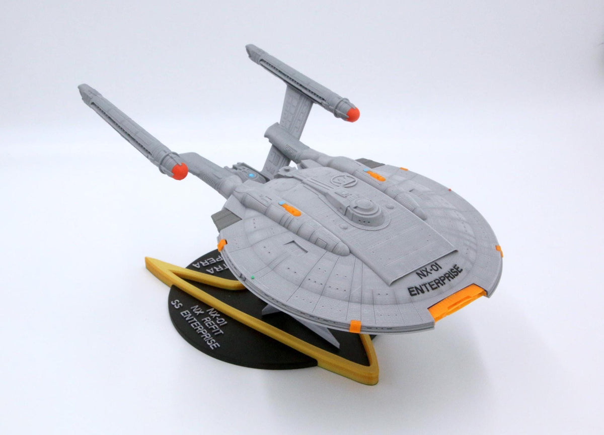 16-inch NX Class Enterprise Refit Model (Large) - 3D Printed Starship - Fully Color and Assembled