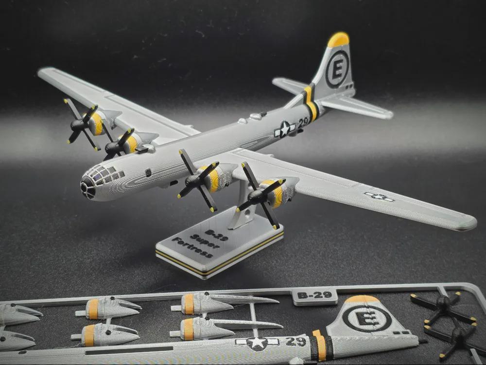 B-29 Plane Kit Card 3D Printed Aircraft Model Display Collectible Cosplay Gift