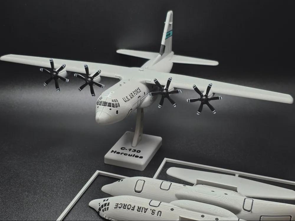 C-130J Plane Kit Card, 3D Printed Prop, Display Collectible, Cosplay Gift