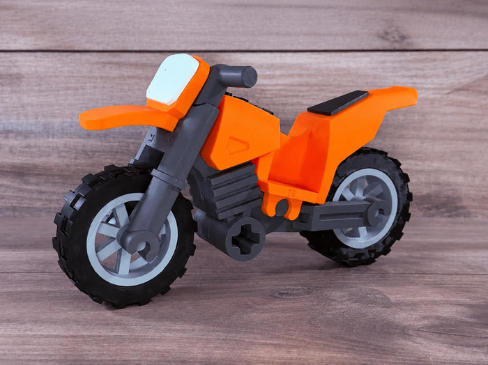 Big Brick Dirt Bike Figure - 3D Printed Display Collectible