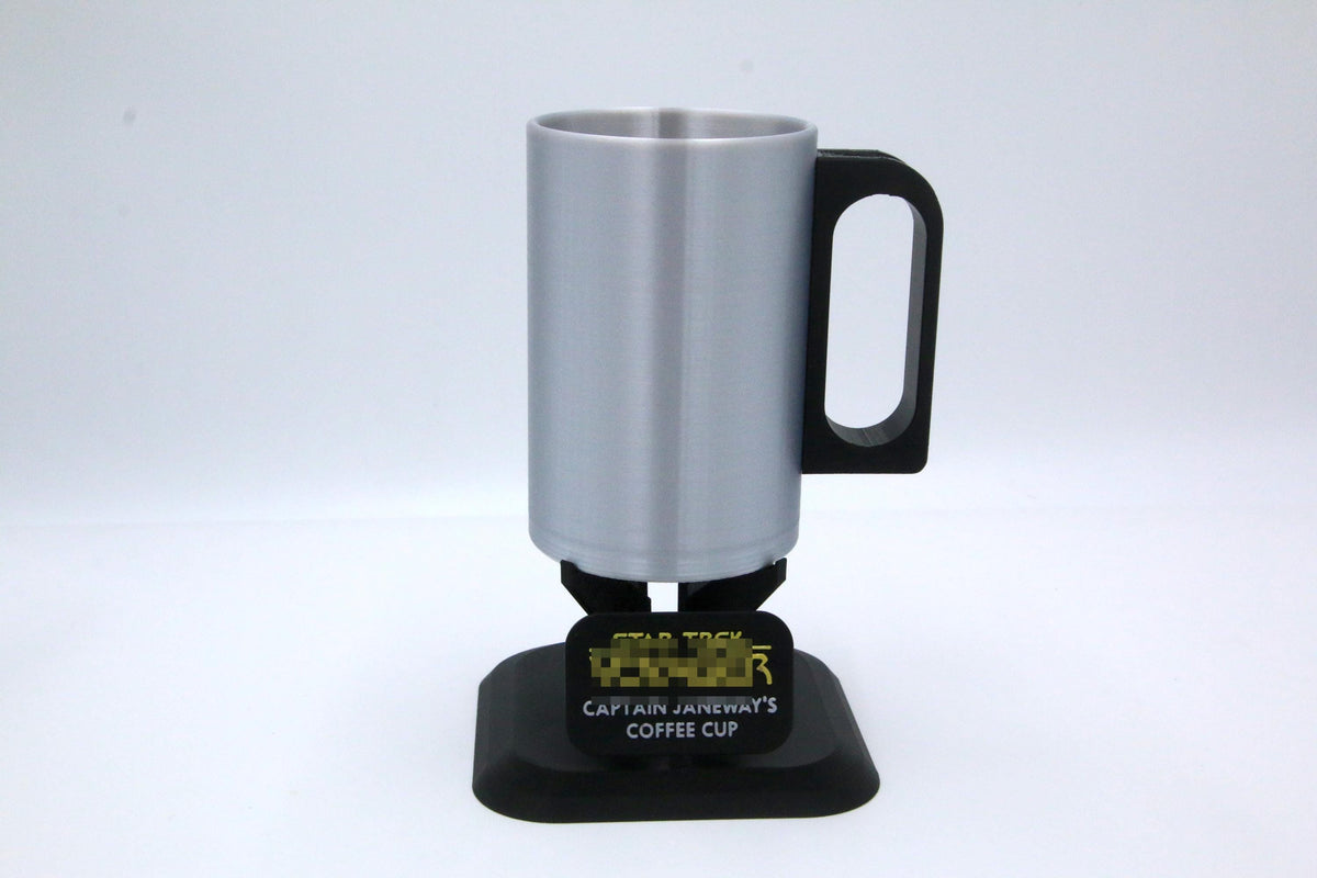 Captain Janeway's Coffee Cup with Stand and Holster - 3D Printed - Fully Colored and Assembled