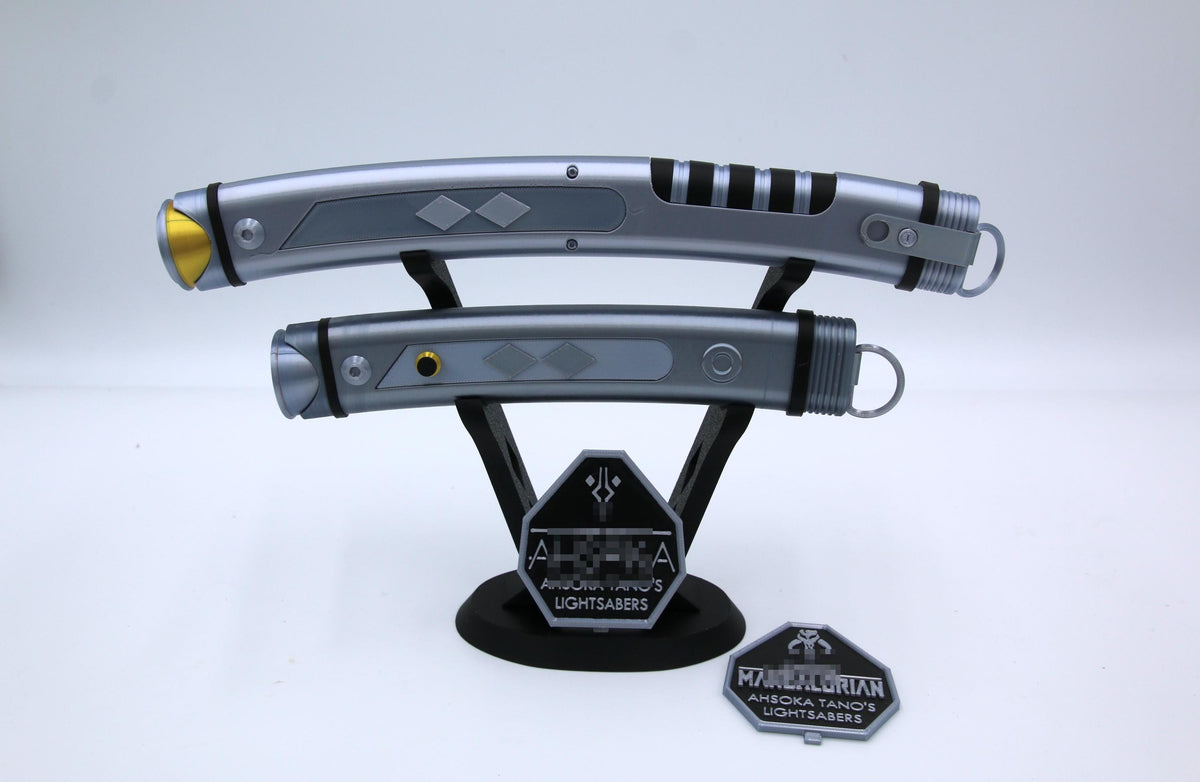 Ahsoka Tano's Lightsabers Replica with Stand - 3D Printed