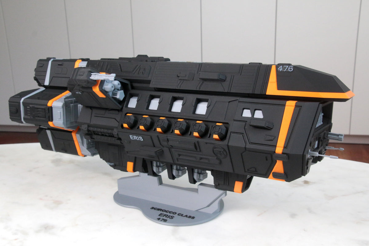 26 Inch Scirocco Class Heavy Cruiser - High Detail, Fully colored and Assembled - 3D Printed