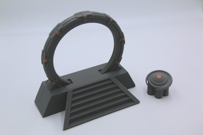 Off-world pedestal with a DHD | Spinning Inner Ring | Fully Colored and Assembled