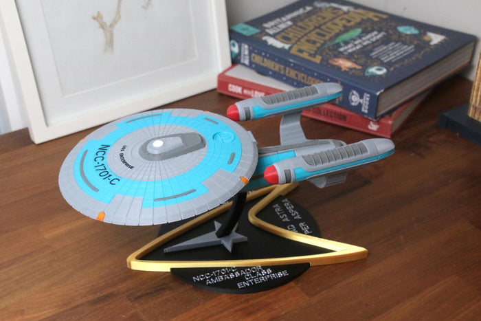 12-inch Ambassador Class NCC-1701-C Enterprise - 3D Printable Enterprise Replica - Fully colored and assembled