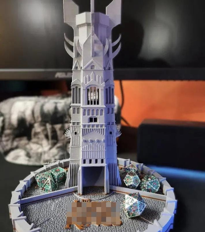 Isengard Orthanc Tower D&D Dice Tower | 3D Printed - Fully colored and assembled