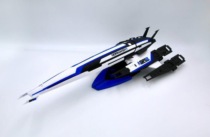 23-Inch SSV Normandy SR2 (Large) – High-Detail Sci-Fi Frigate Model- 3D Printed - Fully Color and Assembled