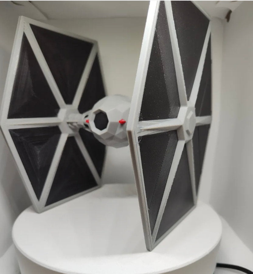 Low Poly TIE Fighter - Fully Painted and Assembled - 3D Printed Collectible