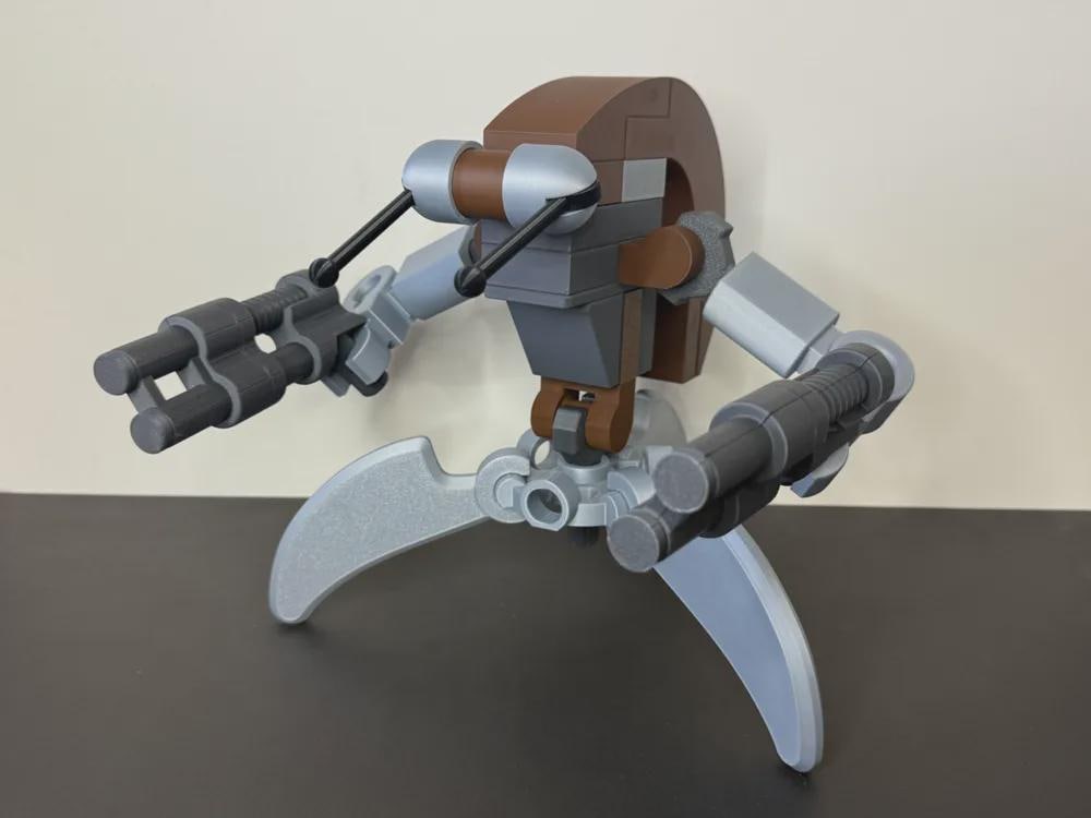Big Brick Droideka Destroyer Droid 500% Scale 3D Printed Model - Sci-Fi Display Figure