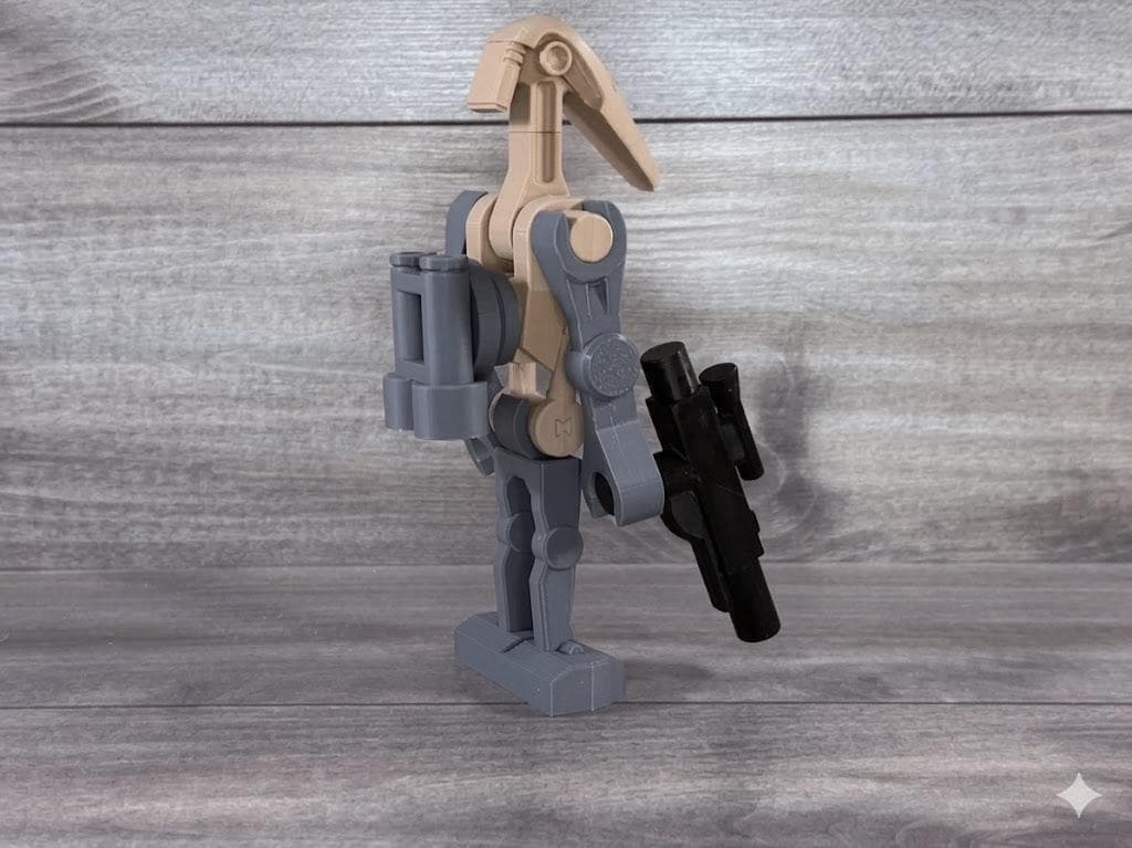 Big Brick B1 Rocket Battledroid  500% Scale 3D Printed Model - Sci-Fi Display Figure