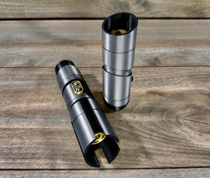 Qimir "The Stranger" Splittable Lightsaber Hilt with Stand - 3D Printed Replica