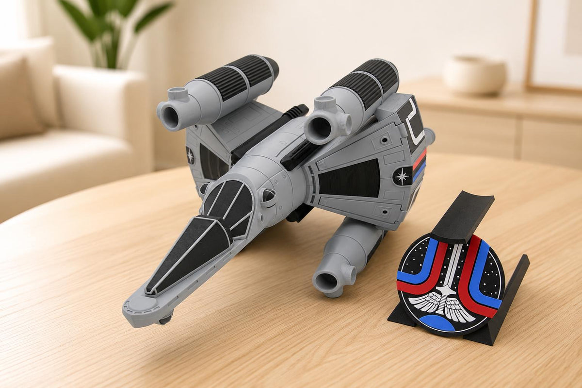 Gunstar (Large - 18 inches) From The Last Starfighter - Colored and Assembled - 3D Printed Sci-Fi Display
