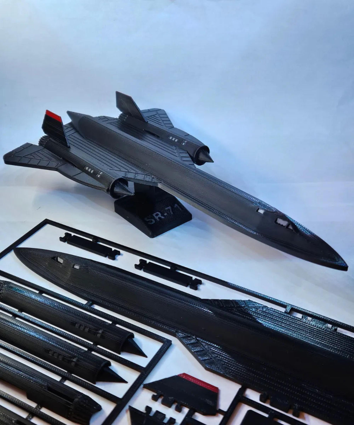 SR-71 Plane Kit Card 3D Printed Aircraft Model Display Collectible Cosplay Gift