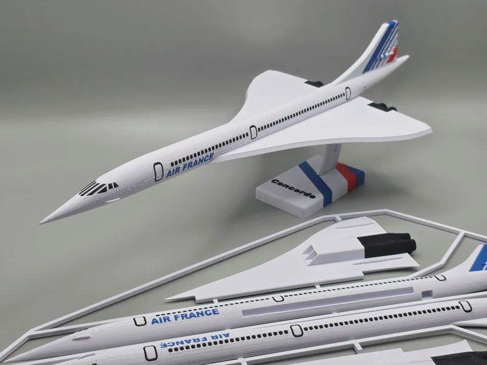 Concorde Plane Kit Card 3D Printed Aircraft Model Display Collectible Cosplay Gift