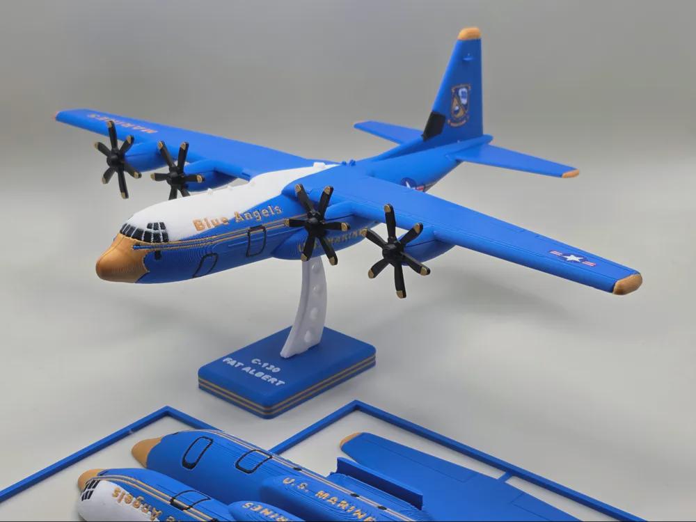 C-130J Fat Albert Plane Kit Card, 3D Printed Prop, Display Collectible, Cosplay Gift