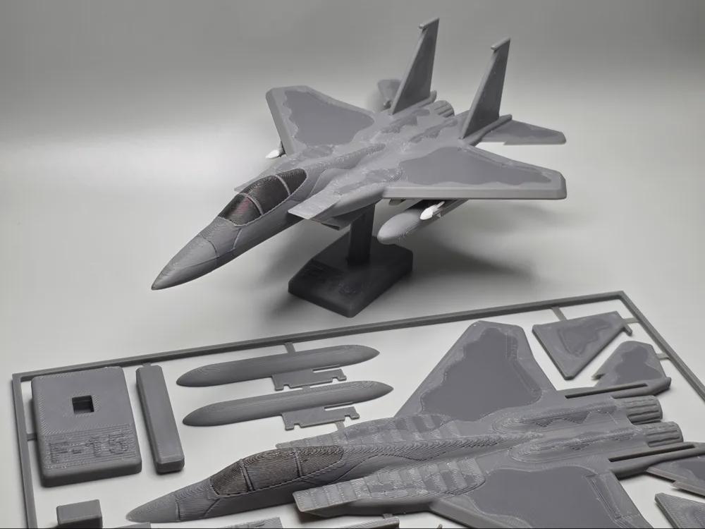 F-15 Plane Kit Card, 3D Printed Prop, Display Collectible, Cosplay Gift