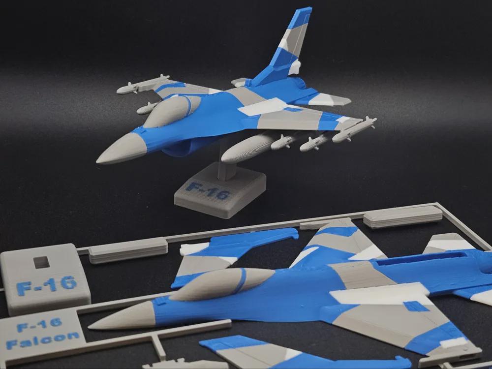 F-16 Plane Kit Card, 3D Printed Prop, Display Collectible, Cosplay Gift