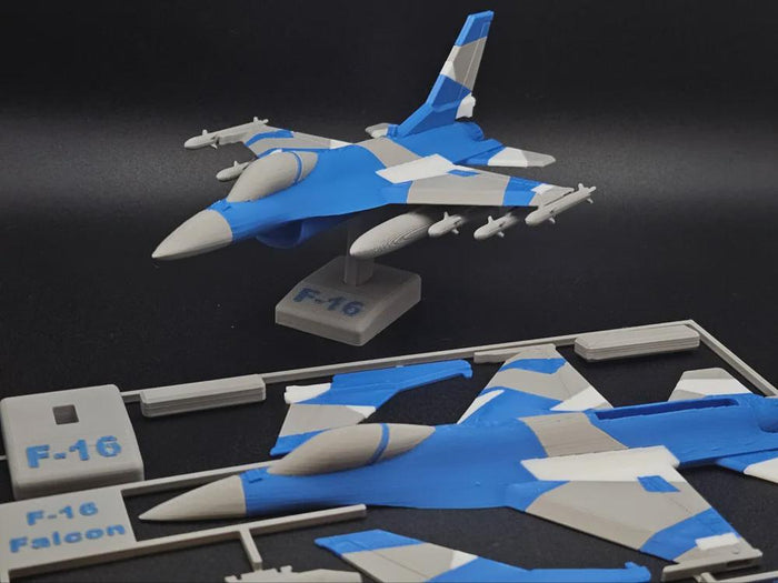 F-16 Plane Kit Card, 3D Printed Prop, Display Collectible, Cosplay Gift