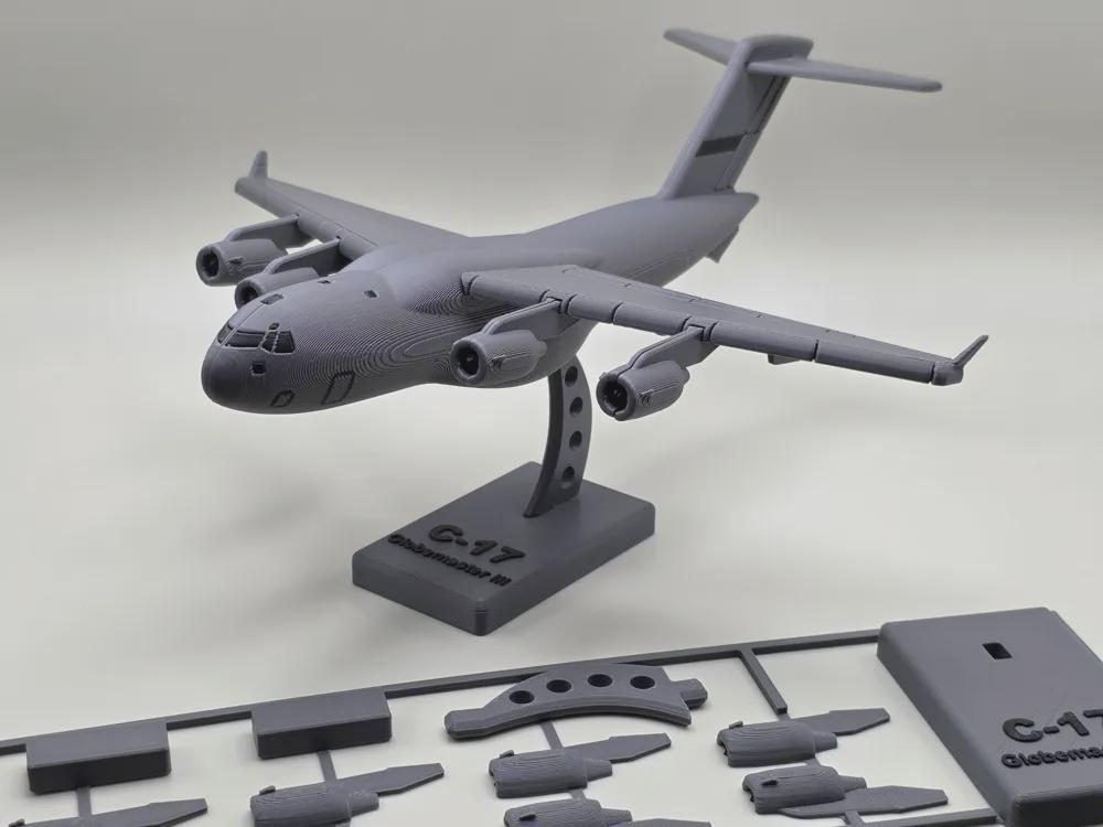 C-17 Plane Kit Card, 3D Printed Prop, Display Collectible, Cosplay Gift