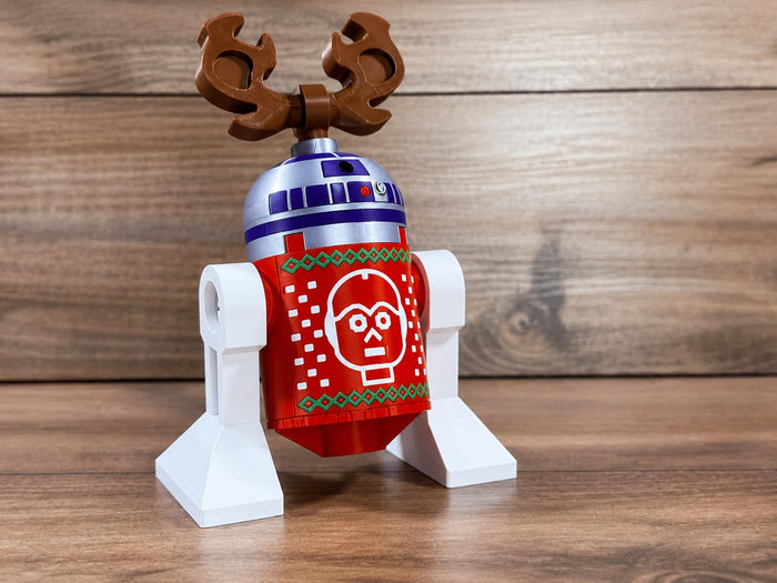 Holiday R2-D2 Big Brick Figure - 3D Printed Display Collectible