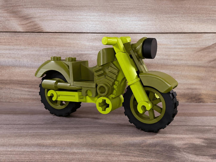 Big Brick Vintage Motorcycle Figure - 3D Printed Display Collectible