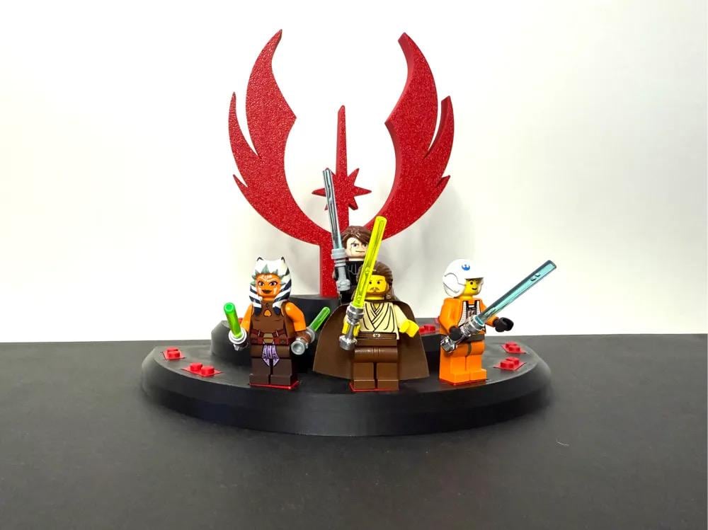 Star Wars Jedi Minifig Display Stand - 3D Printed Display Riser