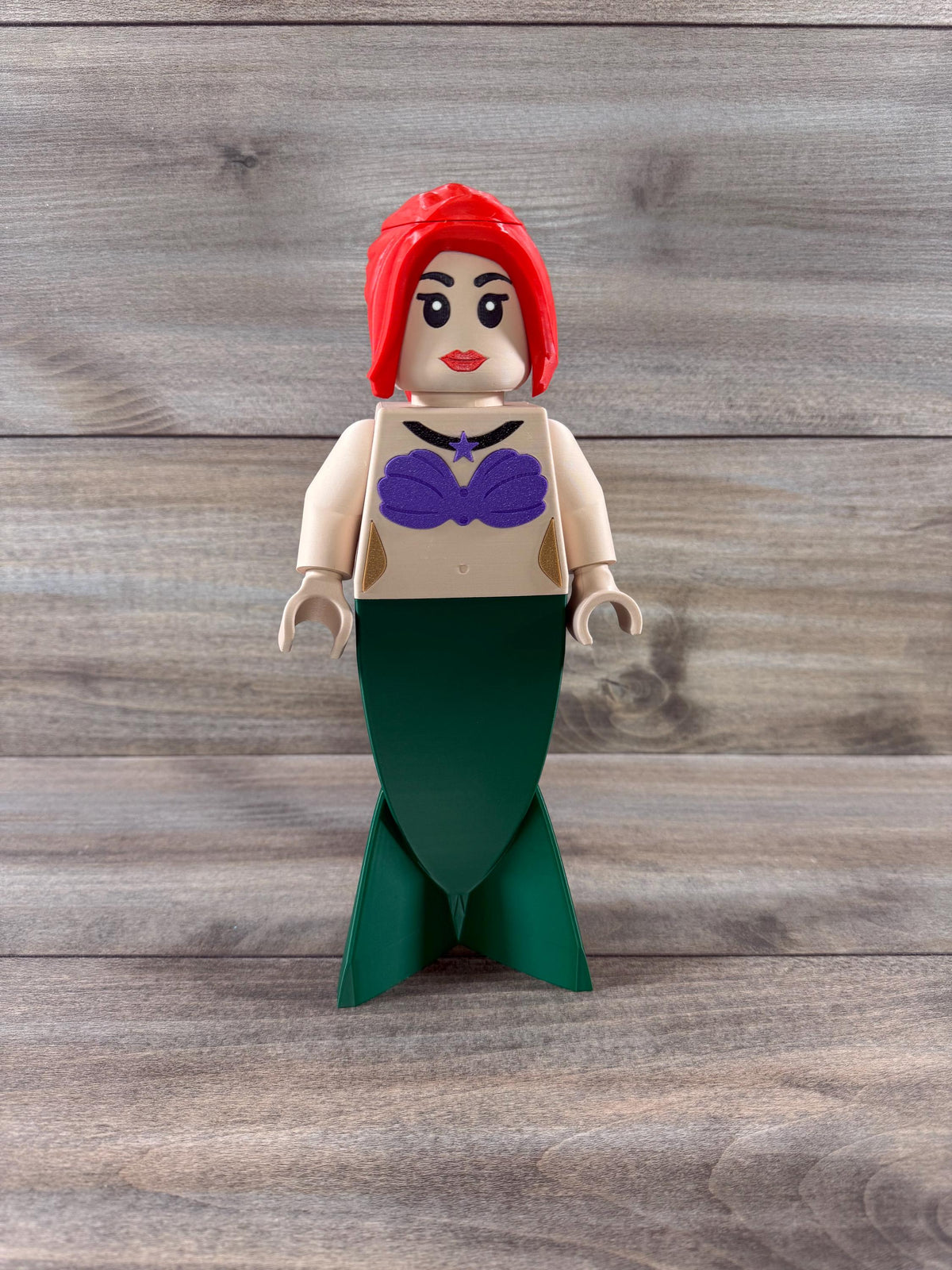 Big Brick Mermaid Figure - 3D Printed Fantasy Display Collectible