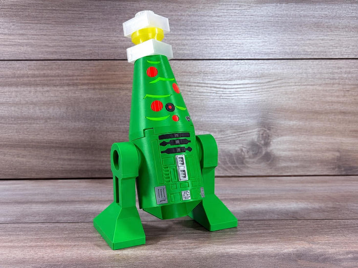 R2-X2 Christmas Big Brick Figure - 3D Printed Display Collectible