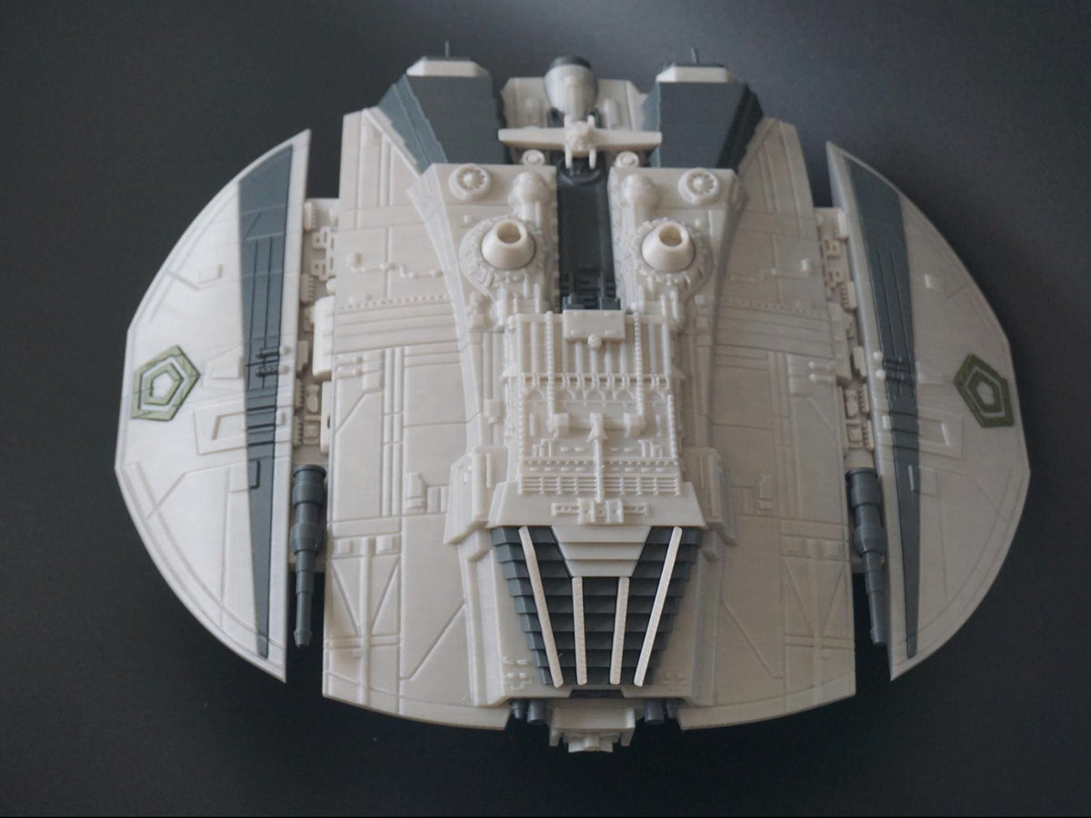 Cylon Raider 3D Printed Battlestar Galactica Model - Assembled Display Ship