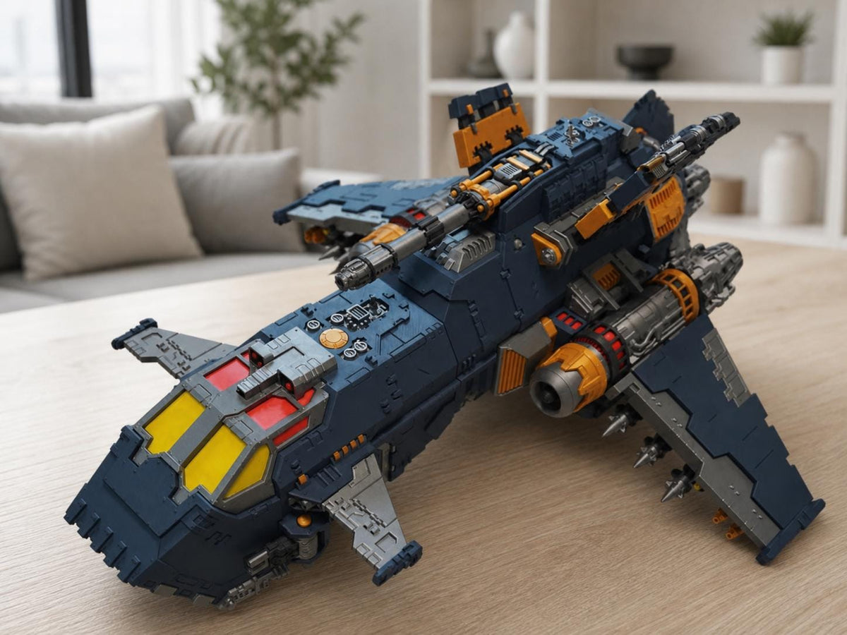 X-17 Space Station Gunship Display Model - Large 3D Printed Sci-Fi Ship